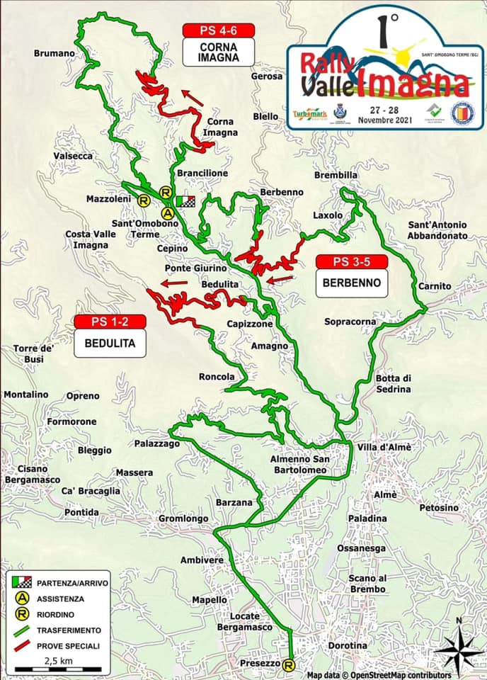 1237 tracciato rally valle imagna - La Voce delle Valli
