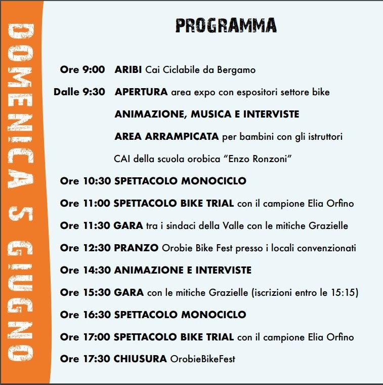 orobie bike fest programma - La Voce delle Valli