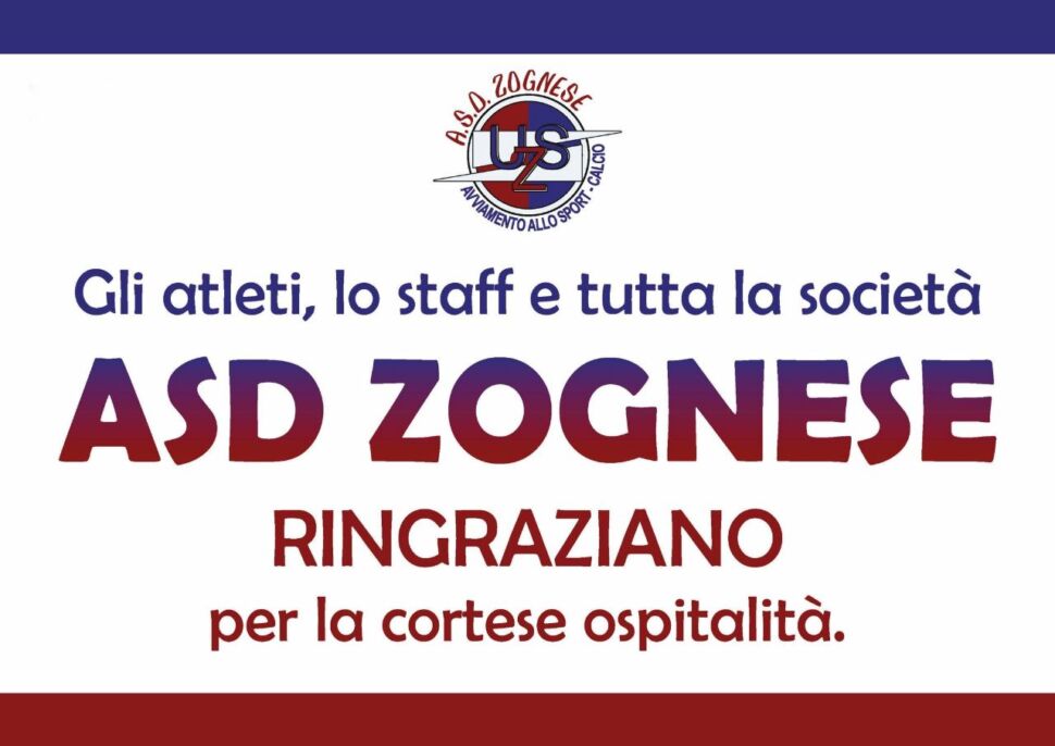 Zognese Giovanissimi Il biglietto che viene lasciato negli spogliatoi - La Voce delle Valli