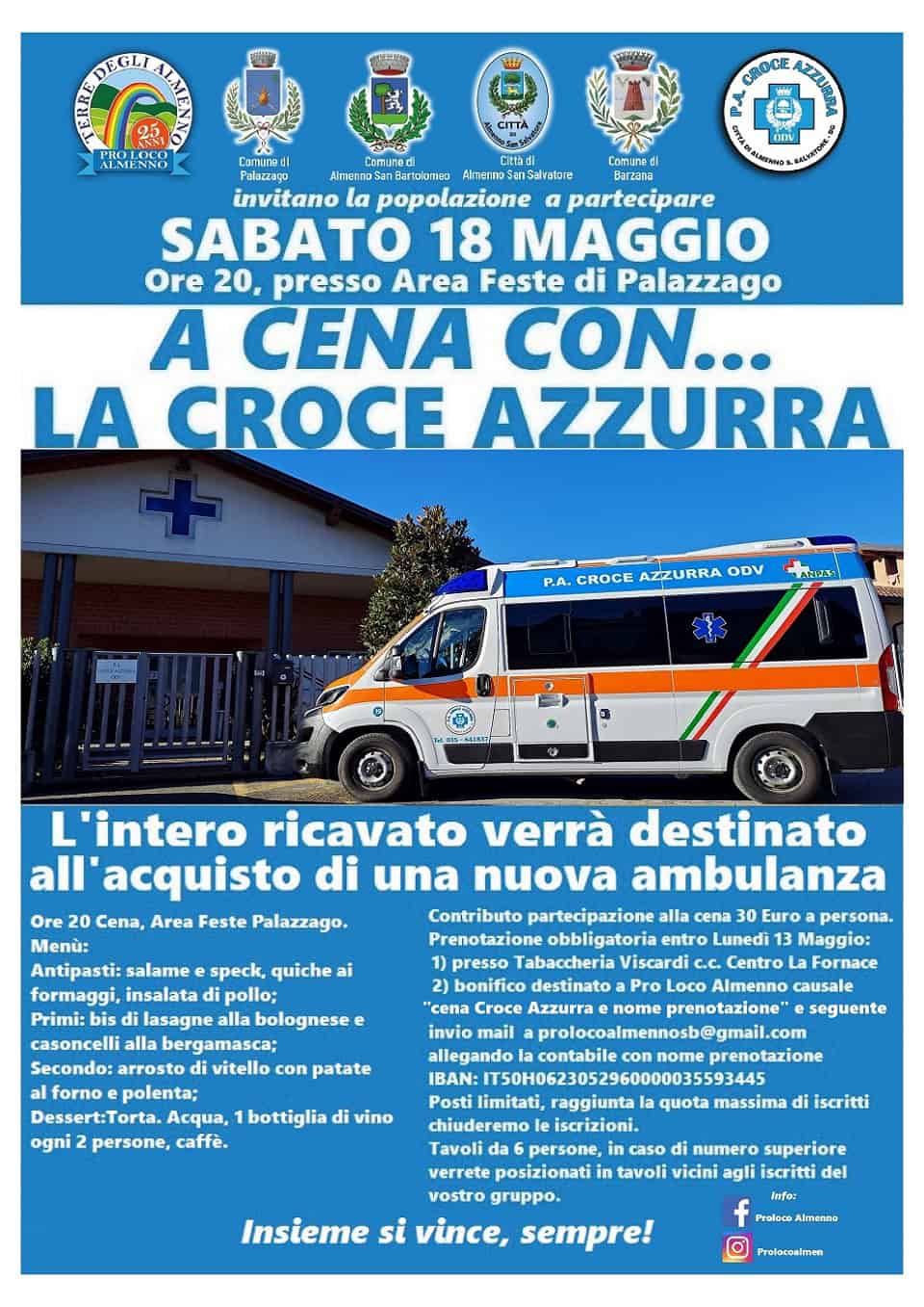 A cena con la croce azzurra - La Voce delle Valli