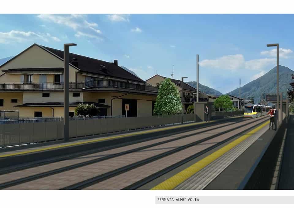 TEB Fermata Alme Volta Rendering Linea T2 - La Voce delle Valli