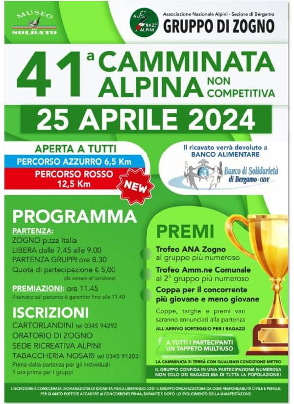 camminata alpina zogno locandina - La Voce delle Valli