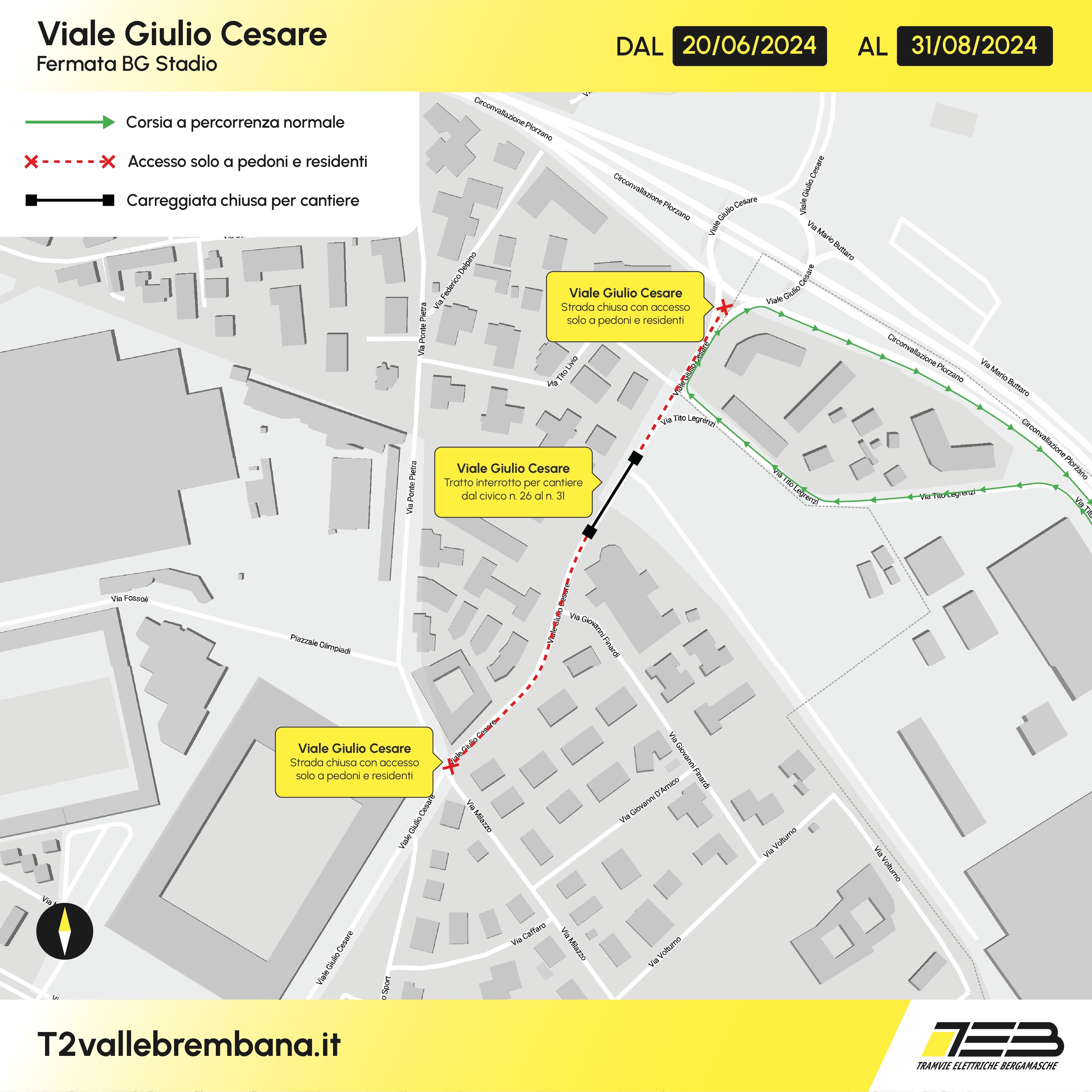 MappaViabilita GiulioCesare dal 20 giugno 2024 - La Voce delle Valli