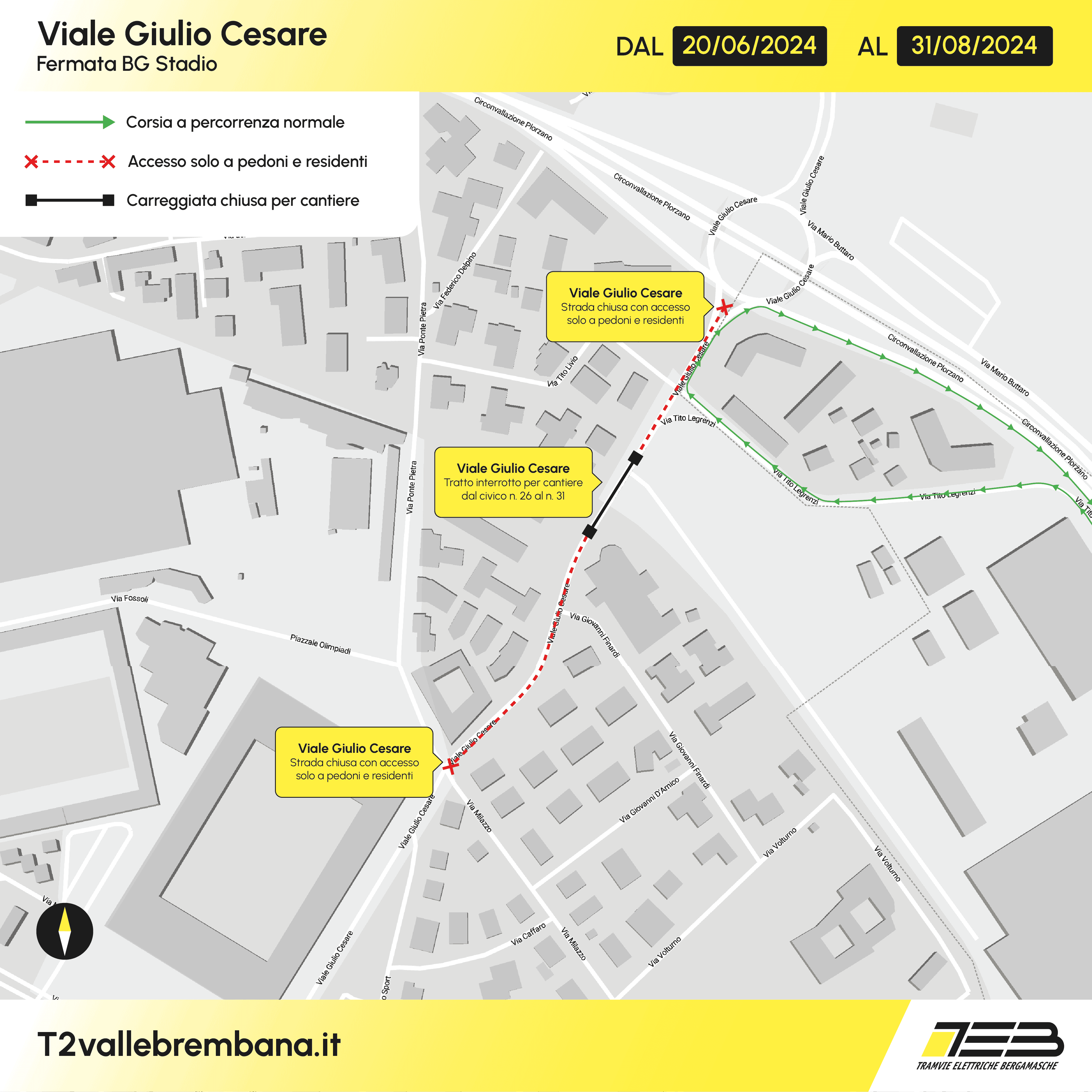 MappaViabilita GiulioCesare dal 20 giugno 2024 - La Voce delle Valli