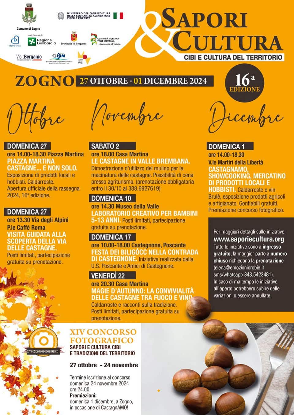 locandina programma Saporiecultura 2024 - La Voce delle Valli