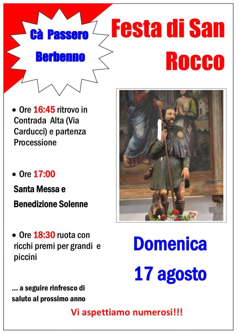festa san rocco - La Voce delle Valli