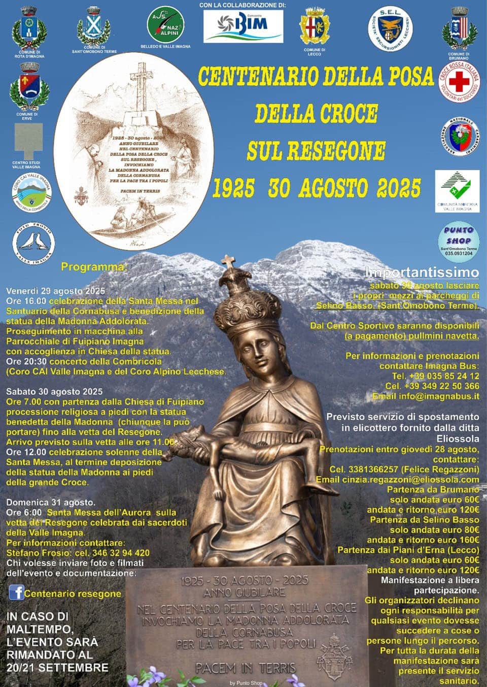programma croce resegone - La Voce delle Valli