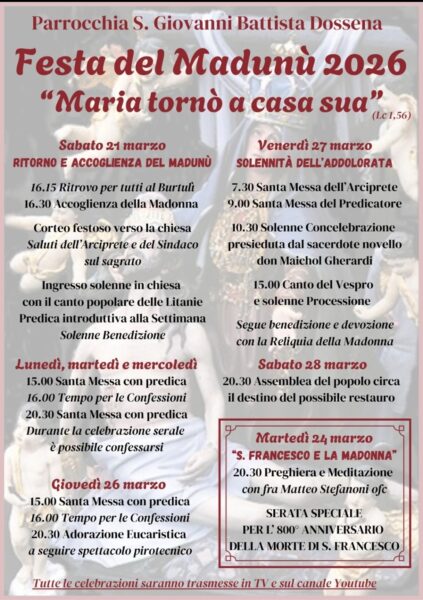 programma madunu - La Voce delle Valli