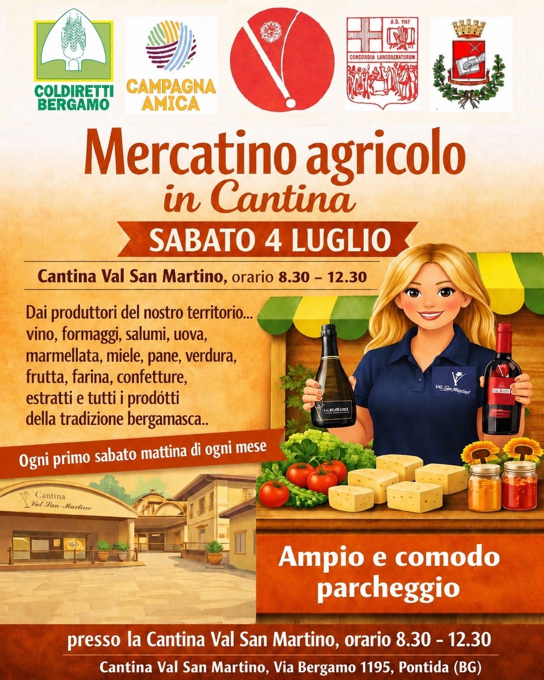 Mercatino agricolo in Cantina Luglio - La Voce delle Valli