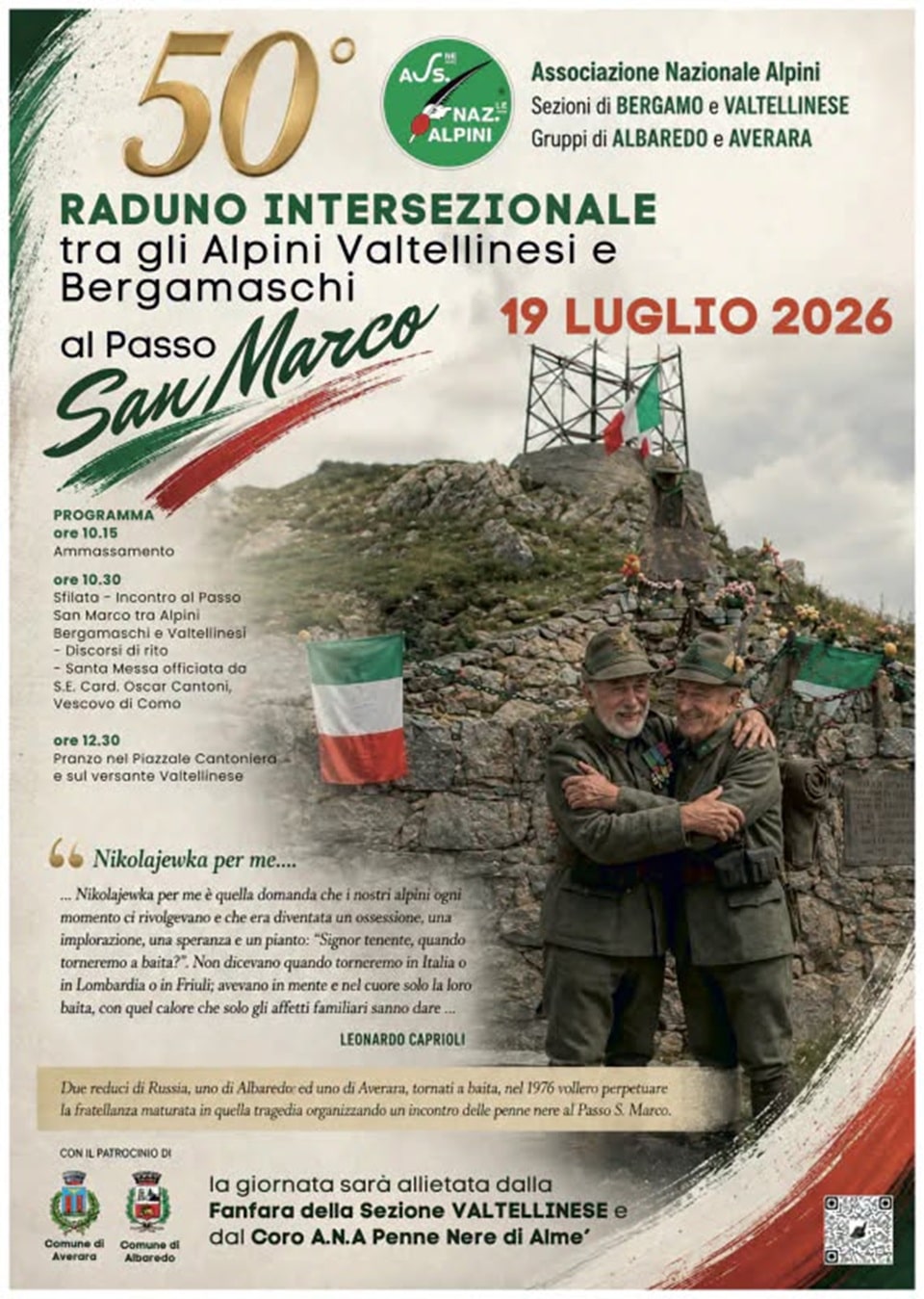 locandina alpini - La Voce delle Valli