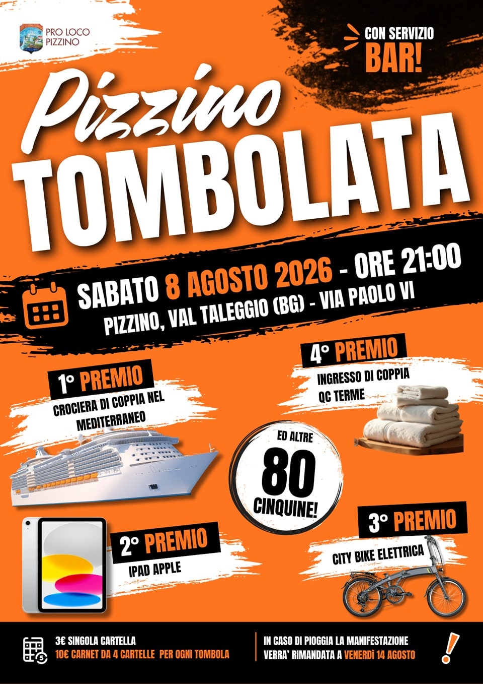 locandina tombolata pizzino - La Voce delle Valli