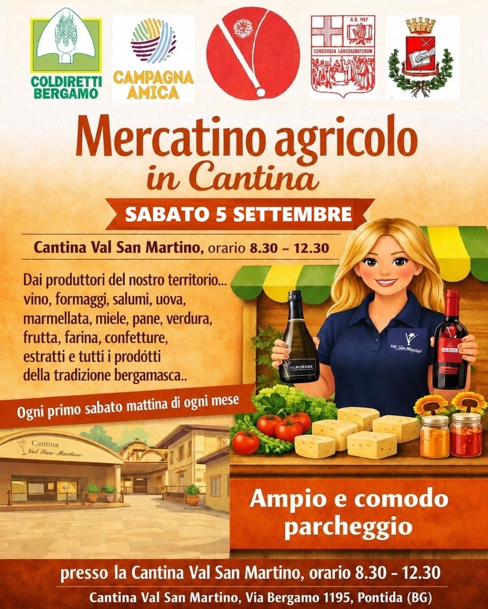 Mercatino agricolo in Cantina 5 Settembre - La Voce delle Valli