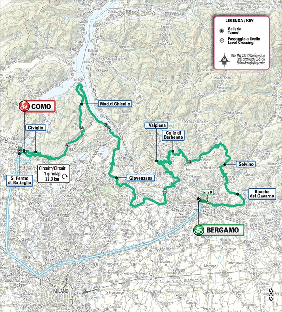 planimetria giro di lombardia - La Voce delle Valli
