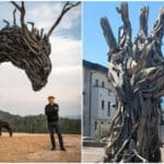 L'artista del Drago Vaia porta il "Grido" in Valle Imagna, poi farà una scultura per la ciclabile del Pertus
